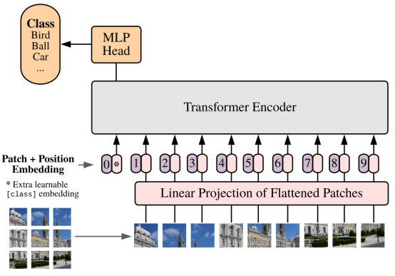 Vision transformer schematic from Dosovitskiy et al. 2021